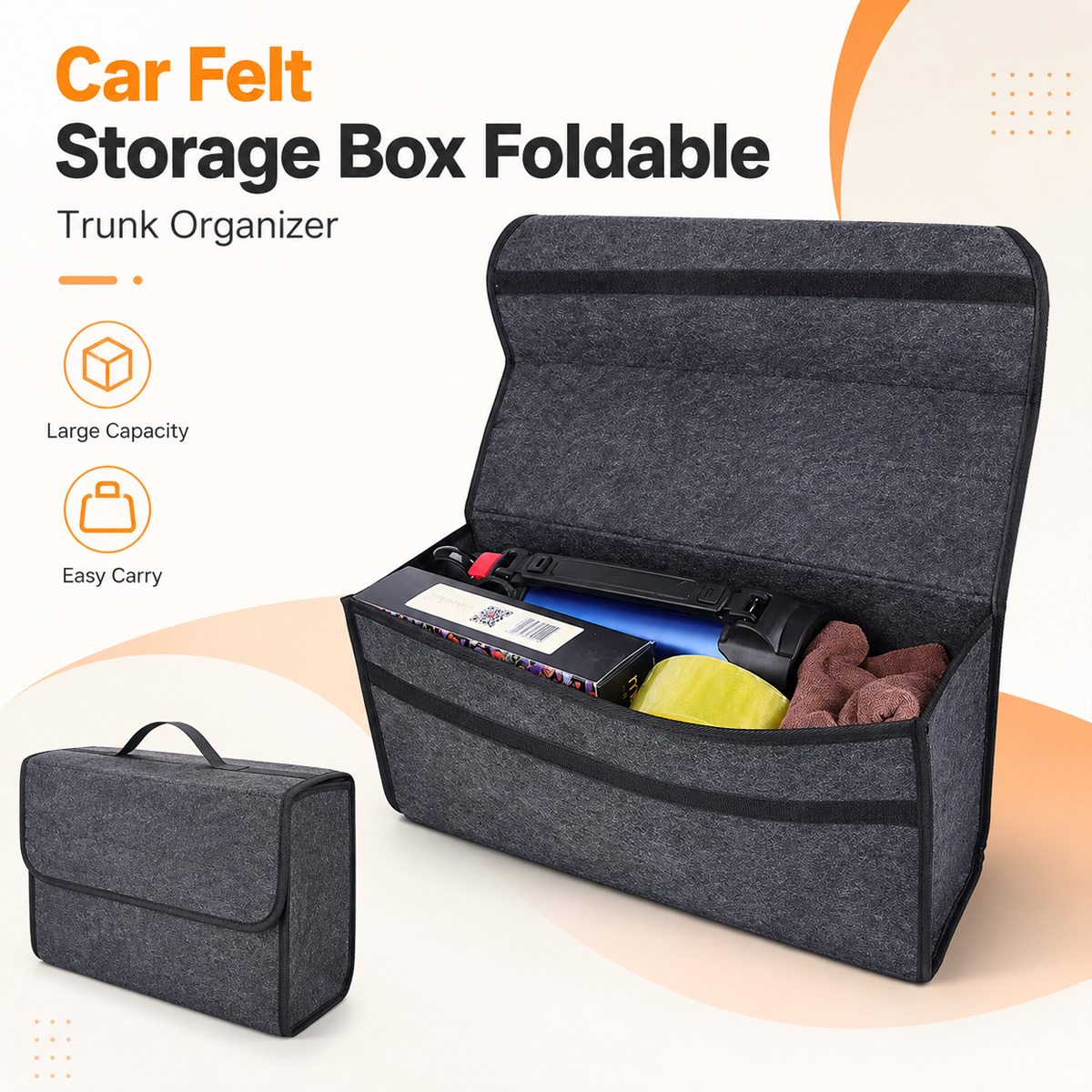 YONGRUN Składany Filcowy Organ – Car Trunk Organizer Foldable Storage Box recenzja i cena